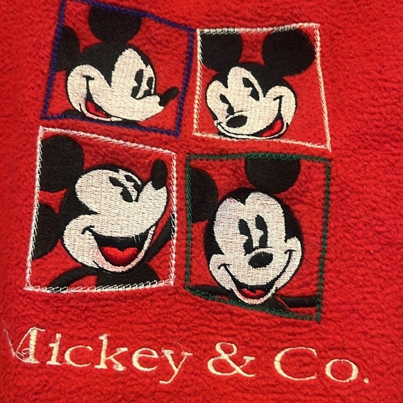 Vintage 80s/90s Mickey & Co. Red Fuzzy Sweatshirt - Picture 4 of 6